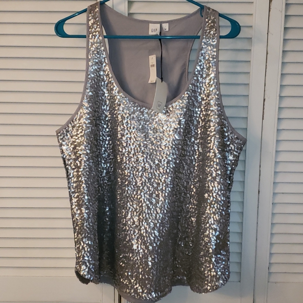 GAP sequin tank NWT